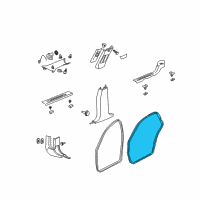 OEM 2011 Cadillac DTS Surround Weatherstrip Diagram - 25956350