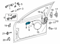 OEM 2022 Toyota Mirai Handle, Inside Diagram - 69205-30220