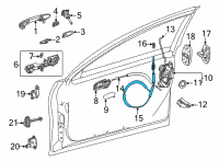 OEM Toyota Mirai Lock Cable Diagram - 69750-62020