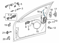 OEM Toyota Mirai Lock Rod Diagram - 69311-62020