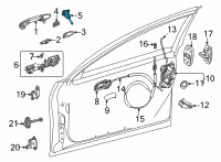 OEM Toyota Mirai Cylinder & Keys Diagram - 69052-62030