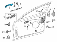 OEM 2019 Toyota Prius Handle, Outside Diagram - 69210-47041-D4