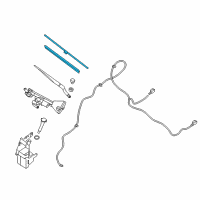 OEM 2020 Nissan Maxima Window Wiper Blade Assembly Diagram - 28890-3TA1B