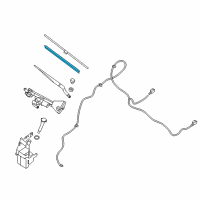 OEM 2017 Nissan Maxima Wiper Blade Refill, Driver Diagram - 28895-3TA0A