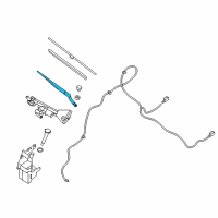 OEM Nissan Maxima Windshield Wiper Arm Assembly Diagram - 28881-4RA1A