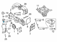 OEM Toyota GR86 Oil Cooler Assembly Gasket Diagram - SU003-08421