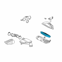 OEM Lexus LX470 Air Cleaner Filter Element Sub-Assembly Diagram - 17801-50040