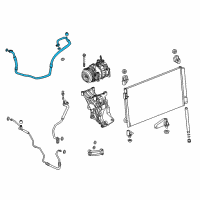 OEM 2016 GMC Sierra 2500 HD Rear AC Hose Diagram - 23199182