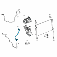 OEM 2015 GMC Sierra 2500 HD Front AC Hose Diagram - 23357010