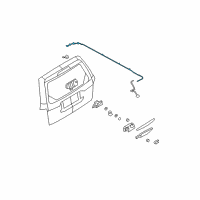 OEM 2009 Ford Escape Washer Hose Diagram - 8L8Z-17A605-A