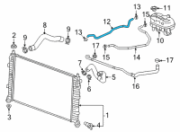 OEM Cadillac Escalade Reservoir Hose Diagram - 84917313