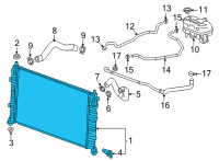 OEM Cadillac Escalade Radiator Diagram - 84243748