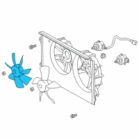 OEM 2003 Toyota MR2 Spyder Fan Blade Diagram - 16361-22060