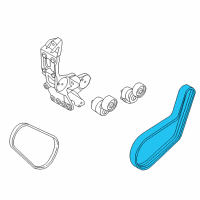 OEM 2013 Kia Optima V Ribbed Belt Diagram - 252122G652