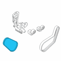 OEM 2015 Hyundai Sonata Ribbed V-Belt Diagram - 25212-2G660