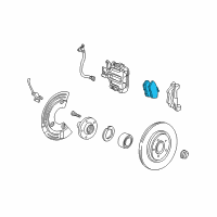 OEM 2005 Lincoln LS Rear Pads Diagram - 4W4Z-2200-AA