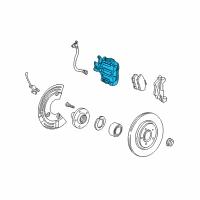 OEM 2001 Lincoln LS Caliper Assembly Diagram - XW4Z-2552-AB