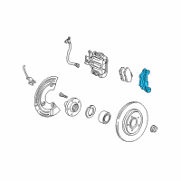 OEM 2003 Ford Thunderbird Caliper Support Diagram - XW4Z-2B511-AA