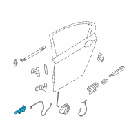 OEM BMW 750i xDrive Rear Left Interior Door Handle Diagram - 51-22-9-116-343