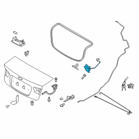 OEM 2011 Kia Forte Trunk Lid Latch Assembly Diagram - 812301M070