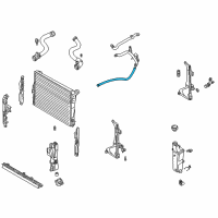 OEM BMW 325i Engine Coolant Hose Expansion Tank To Coolant Pipe Diagram - 11-53-1-436-410