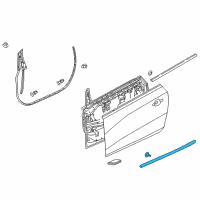 OEM 2016 Buick Cascada Weatherstrip Asm-Front Side Door Lower Auxiliary Diagram - 13292215