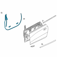 OEM 2016 Buick Cascada Door Weatherstrip Diagram - 13439473