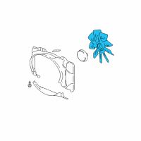 OEM Ford Fan Blade Diagram - F85Z-8600-AA