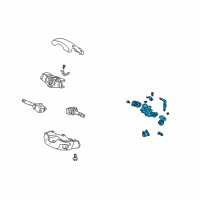 OEM 2008 Honda Element Cylinder Set, Key *NH167L* (GRAPHITE BLACK) Diagram - 06350-SCV-C00ZA