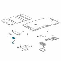 OEM 2000 Lexus RX300 Box Assy, Roof Console Diagram - 63650-0W011-A1