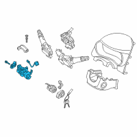 OEM 2016 Kia Forte Koup Ignition Lock Cylinder Diagram - 81910A5110