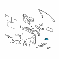 OEM 2002 Cadillac DeVille Window Switch Diagram - 25743667