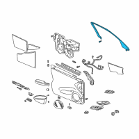 OEM 2005 Cadillac DeVille Door Moldings Diagram - 15240607