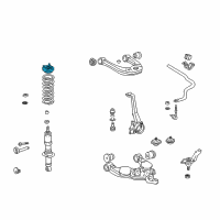 OEM 2003 Toyota Tundra Upper Mount Diagram - 48609-0C021