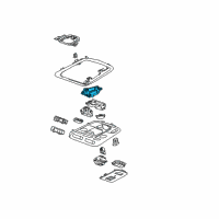 OEM 2017 Cadillac CTS Reading Lamp Assembly Diagram - 20955151