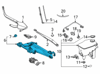 OEM 2018 Toyota Mirai Wiper Linkage Diagram - 85150-62050