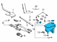 OEM 2019 Toyota Mirai Washer Reservoir Diagram - 85315-62020