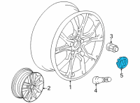 OEM 2021 Honda Civic Cap Assembly, Aluminum Wheel Center Diagram - 44732-SJA-J00