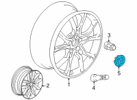 OEM Honda Civic Cap Assembly, Aluminum Wheel Center Diagram - 44732-SJA-J00