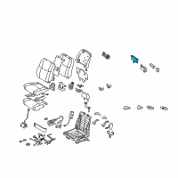 OEM 2005 Lexus GX470 Switch, Front Power Seat Diagram - 84922-0E010