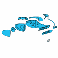 OEM Chevrolet Mirror Assembly Diagram - 22931856