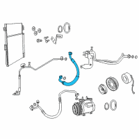 OEM 2020 Jeep Grand Cherokee Line-A/C Suction Diagram - 68217212AB