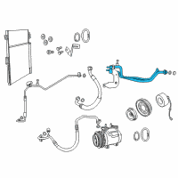 OEM 2012 Dodge Durango Line-A/C Suction And Liquid Diagram - 55038201AE