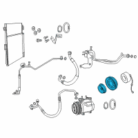 OEM 2014 Jeep Grand Cherokee PULLEY-A/C Compressor Diagram - 68084274AB