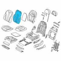 OEM 2017 BMW 740e xDrive Heating Element, Comfort Backrest Diagram - 52-10-7-357-409