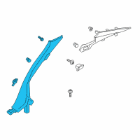 OEM Lincoln Continental Lock Pillar Trim Diagram - GD9Z-5431012-BA