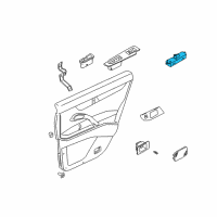 OEM 2003 Infiniti M45 Rear Power Window Switch Assembly, Left Diagram - 25431-CR900