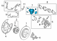 Genuine Ford Parking Brake Motor diagram