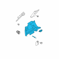 OEM Ford Edge Quarter Trim Panel Diagram - 9T4Z-7831013-CA