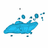 OEM Acura RDX Right Headlight Assembly Diagram - 33100-TX4-A11